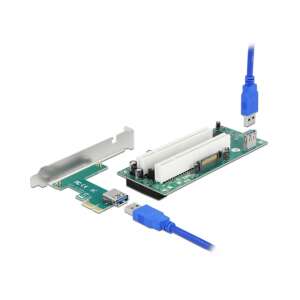 Delock PCI Express x1 - 2x PCI 32 bites Riser kártya 60 cm-es kábellel - PCI hálózati kártya