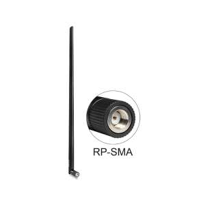 Antenă WLAN Delock RP-SMA 802.11 b/g/n 9 dBi, omni-direcțională, cu articulație - Antene de rețea