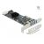 Delock PCI Express x4 Kártya - 4 x külső SuperSpeed USB (USB 3.2 Gen 1) USB A-típusú hüvely Quad Cha 91249445