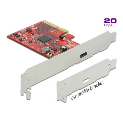 Delock PCI Express x4 USB 3.2 Gen 2x2 Kártya USB-C Porttal