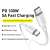 Baseus USB-C to USB-C cable, 100W fast charging, 5A current, 2m long, white
