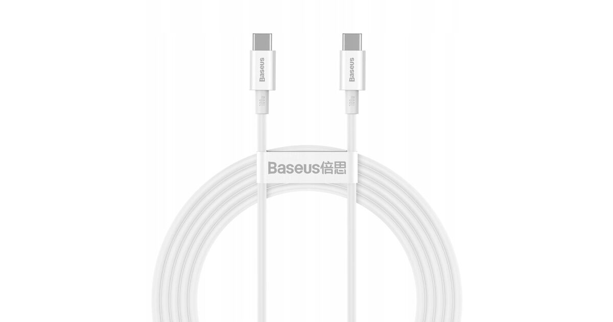 Cablu de date Baseus Superior Series, Type-C la Type-C, PD, White (CATYS-C02) 96464008