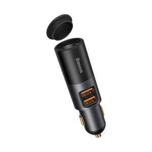 Baseus CCBT-D0G car charger with 2 USB ports and a 60W adapter port - Baseus