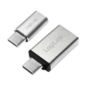 Sada adaptérov Logilink USB-C na USB-A a USB-C na Micro-USB, strieborná - Logilink