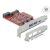 Delock PCI Express x4 Kártya - 1 x külső USB Type-C  anya + 2 x külső A-típusú USB anya SuperSpeed U 91249652