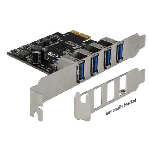 Karta Delock USB 3.0 PCI Express z 4 zewnętrznymi złączami żeńskimi typu A 91249583