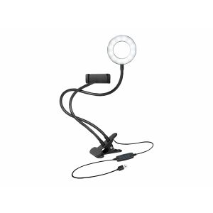Logilink LED Ring Light with Phone Holder, adjustable brightness and color temperature - LED Ring Light & Ring Lamp