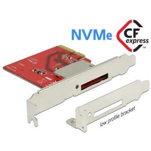 Delock PCI Express CFexpress Kártya - Külső CFexpress Csatlakozó - PCI hálózati kártya
