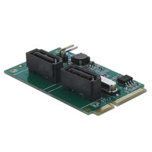 Delock Mini PCIe - 2x SATA RAID vezérlőkártya - Mini PCI Express átalakító