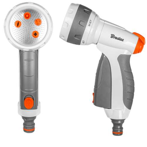 Duza de udare metalica ajustabila Bradas White Line cu 5 pozitii cu conexiune de ambreiaj, debit de 1/2 inch