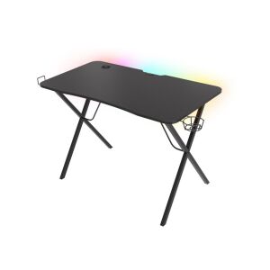 Genesis Holm 200 Gamer Desk with RGB Lighting, Black