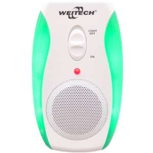 Weitech WK0190 Ultrazvukový odpudzovač škodcov pre 90 metrov štvorcových, biely a zelený, so svetlom a vypínačom - Odpudzovače hlodavcov