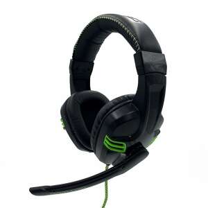 Media-Tech Cobra Pro Outbreak gaming headset, black with green accents - Gaming