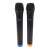 Media-Tech Accent Pro wireless karaoke microphone set, two black microphones with blue and orange accents