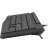 Natec Nautilus black wired keyboard with Hungarian layout, side view