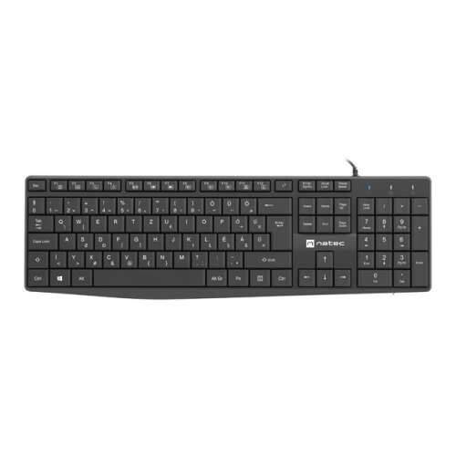 Tastatură Natec Nautilus neagră cu fir cu aspect maghiar