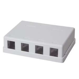 Logilink surface mount keystone module box, white, 4 ports - Logilink