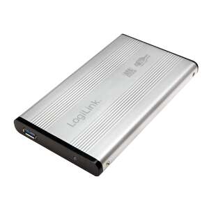 LogiLink USB 3.0 aluminum hard drive enclosure for 2.5 inch SATA HDD, silver - Computers and Accessory