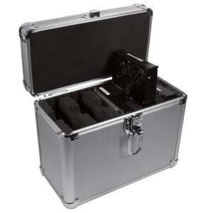 LogiLink Hard Drive Carrying Case, 3.5 inch, for up to 5 hard drives, silver - Phone, HDD, and GPS Case