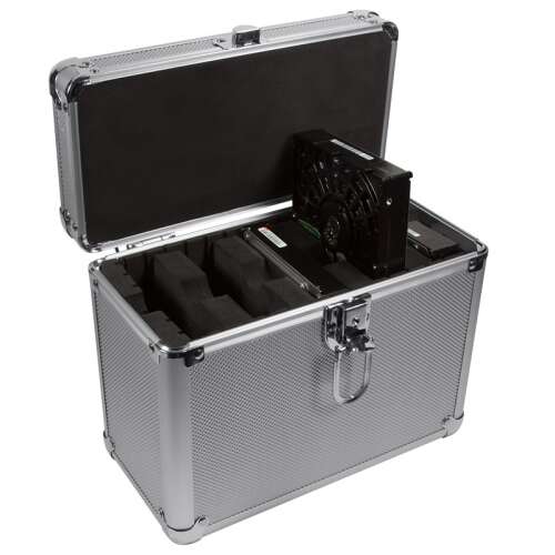 LogiLink Prepravný kufor na pevné disky, 3,5 palca, pre až 5 pevných diskov, strieborný