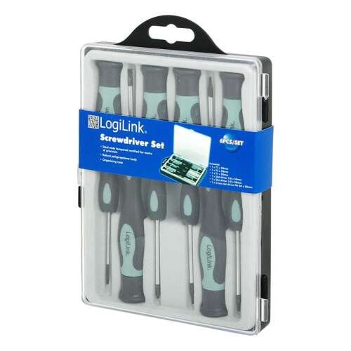 LogiLink screwdriver set, 6 pieces, steel, with case