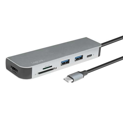 Logilink USB 3.2 Gen 1 Docking Station, 6-Port, PD, with Cable