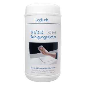Logilink TFT/LCD Cleaning Wipes, 100 wipes, for cleaning computer screens, TVs, smartphones, tablets, and more - Computer Cleaning Supply