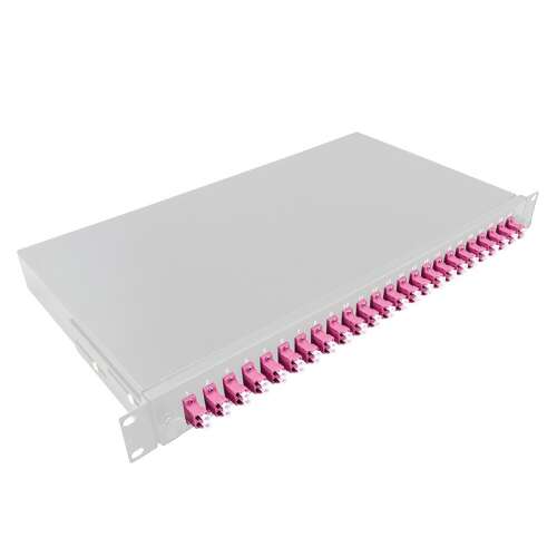 Logilink 24 portos LC-DX optikai patch panel, 19 hüvelykes ODF, szürke