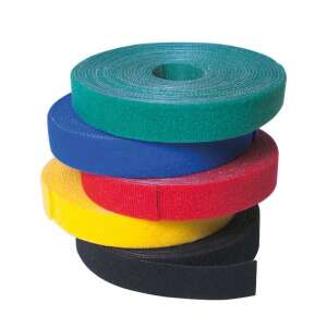 LogiLink cable ties, velcro straps, reusable, 4m x 16mm, yellow, green, blue, red, black - Electrical Installation