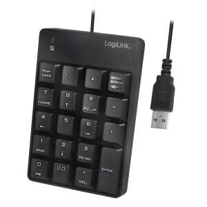 LogiLink Klawiatura numeryczna USB, czarna, 19 klawiszy - Logilink