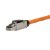 Logilink Cat.6A shielded RJ45 field termination connector attached to orange cable