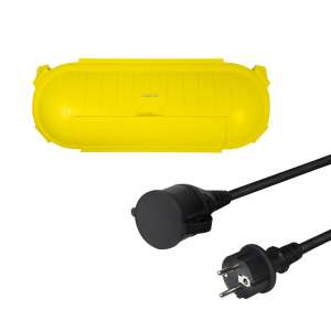 Logilink Set cablu de alimentare, CEE7/7 - CEE 7/3 + cutie de protecție, 3 m