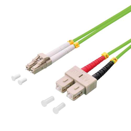 Logilink Fiber duplex patch kábel, OM5, 50/125 , LC-SC, lime zöld, 1 m 91296158