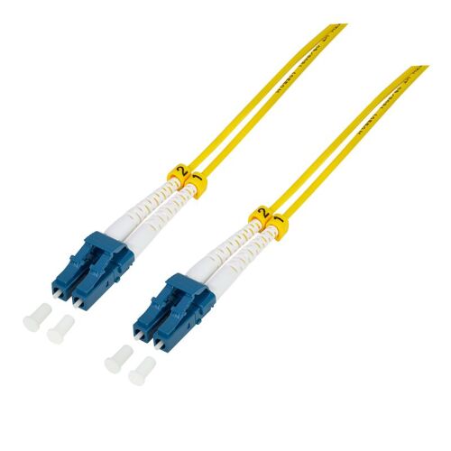 Logilink Optikai duplex patch kábel, OS2, 9/125, LC-LC, sárga, 0,5 m 174922005 - Logilink