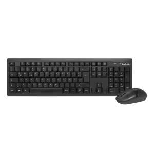 LogiLink wireless keyboard and mouse set, black, 2.4GHz, 13 shortcut keys, German layout - Computers and Accessory