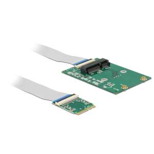 Delock M.2 - Mini PCIe átalakító, átalakítja az M.2 aljzatot A vagy E kulcsos csatlakozóval Mini PCIe csatlakozóvá, WLAN, Bluetooth, GNSS, 3G, HSPA és NFC modulokhoz - Mini PCI Express átalakító