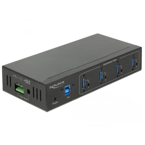 Delock Ipari USB 3.0 Hub 4 Port ESD védelemmel