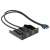 Delock USB 3.0 Frontplatte mit 2 Ports, interner 19-Pin USB 3.0 Pin-Header