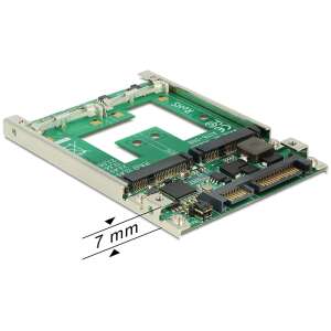 Delock 2.5'  méretű 22 tűs SATA-átalakító &gt; mSATA RAID támogatással 75336913 - IDE & SATA átalakító