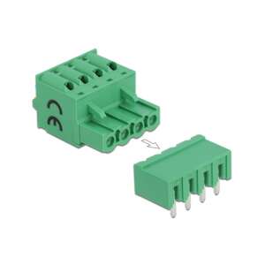 Delock 4 tűs 5,08 mm-es vízszintes PCB sorkapocs blokk - Sorkapocs