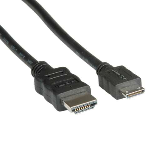 Kábel ROLINE HDMI na Mini HDMI s Ethernet, 2 metre, čierny