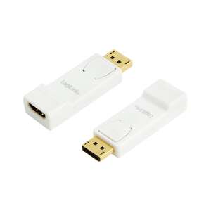 LogiLink DisplayPort to HDMI adapter, CV0057, white, connect your computer to a HDMI display - Computers and Accessory