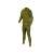 Delphin Tundra Manor XXL thermo aláöltözet szett, zöld színű, sárga varrással, hosszú ujjú felső és hosszú szárú alsó