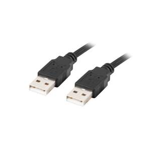 LANBERG Kabel USB-A 2.0 łączące, 0,5m, czarny - Kabel