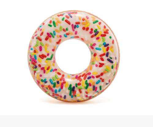 Intex Donut Sprinkle inel de înot gonflabil, în formă de gogoașă, 99x25cm