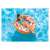 Woman relaxing on Intex Donut Sprinkle inflatable swim ring in pool