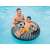 Intex Monster Truck inflatable swim ring, black and grey, 45 inches, in use