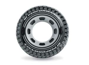 Intex Monster Truck aufblasbarer Schwimmring, schwarz-grau, 114 cm - Schwimmreifen für Kinder