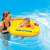 Baby in Intex Pool School Baby Float, yellow, in swimming pool