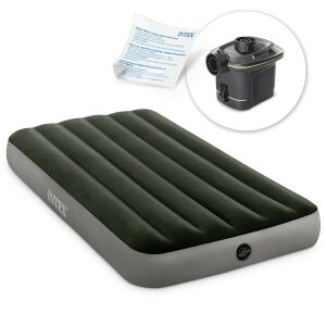 Intex Twin Dura-Beam Prestige air mattress with electric pump - Camping Mat